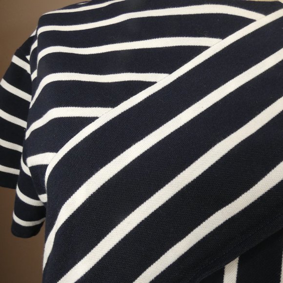 Goen. J Women's US 8 Striped One Sleeve Top Layered Asymmetrical Cotton Blend - Picture 4 of 9